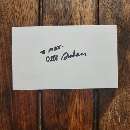 Otto graham signed autographed - otto, signed/autographed